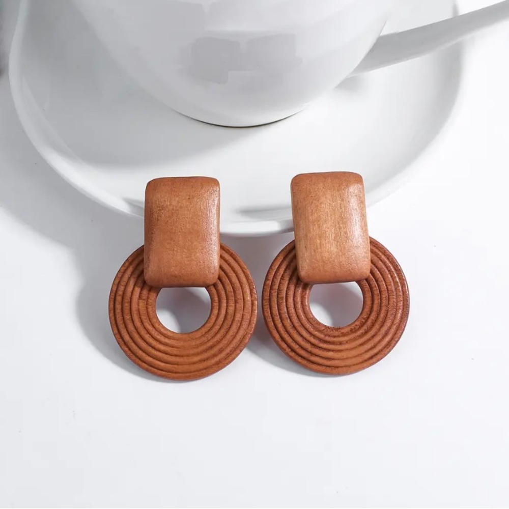 Wooden Boho Earrings